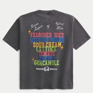 Limited supply Taco Bell x Hollister collab tee